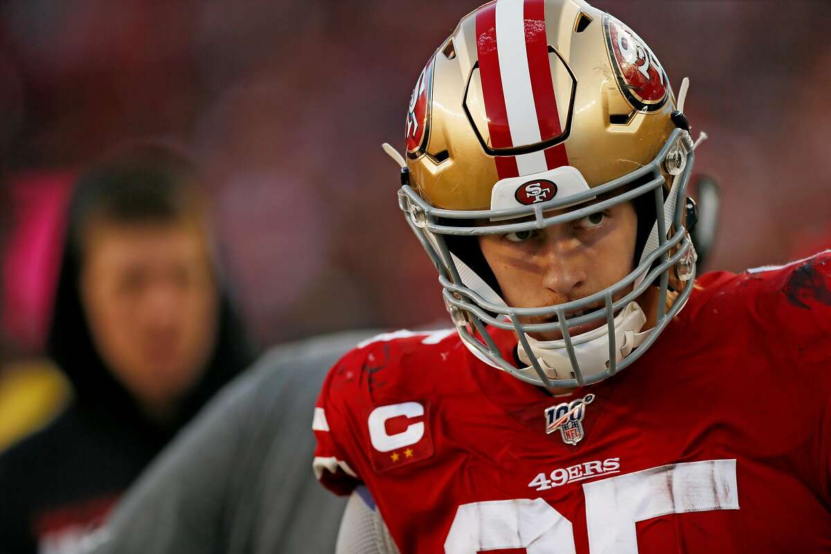 49ers TE George Kittle is using a VICIS ZERO2 TRENCH with an SO