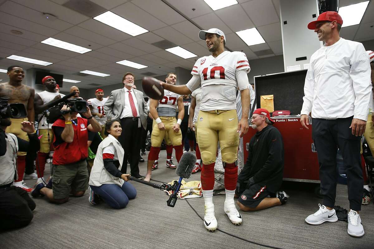 This is not a drill: Jimmy G opened locker room door at San Jose Sharks game