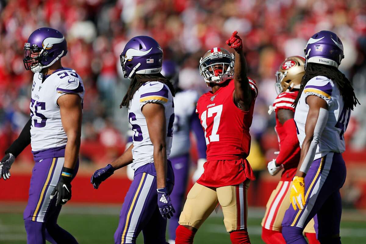 SAN FRANCISCO 49ERS VS. MINNESOTA VIKINGS - RICKY WATTERS NEARLY