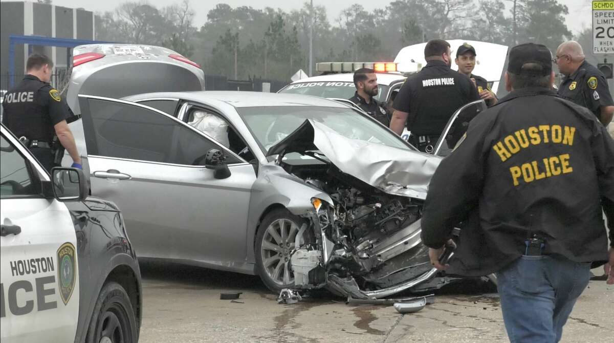 Video: 120 mph police chase ends in violent crash in northeast Houston