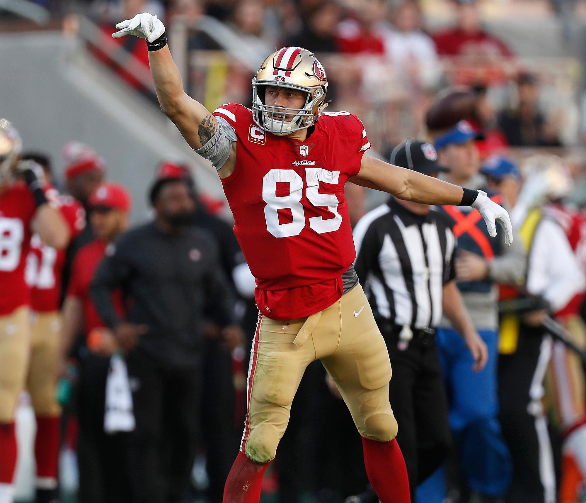 San Francisco 49ers tight end George Kittle's Madden 21 rating is questionable.