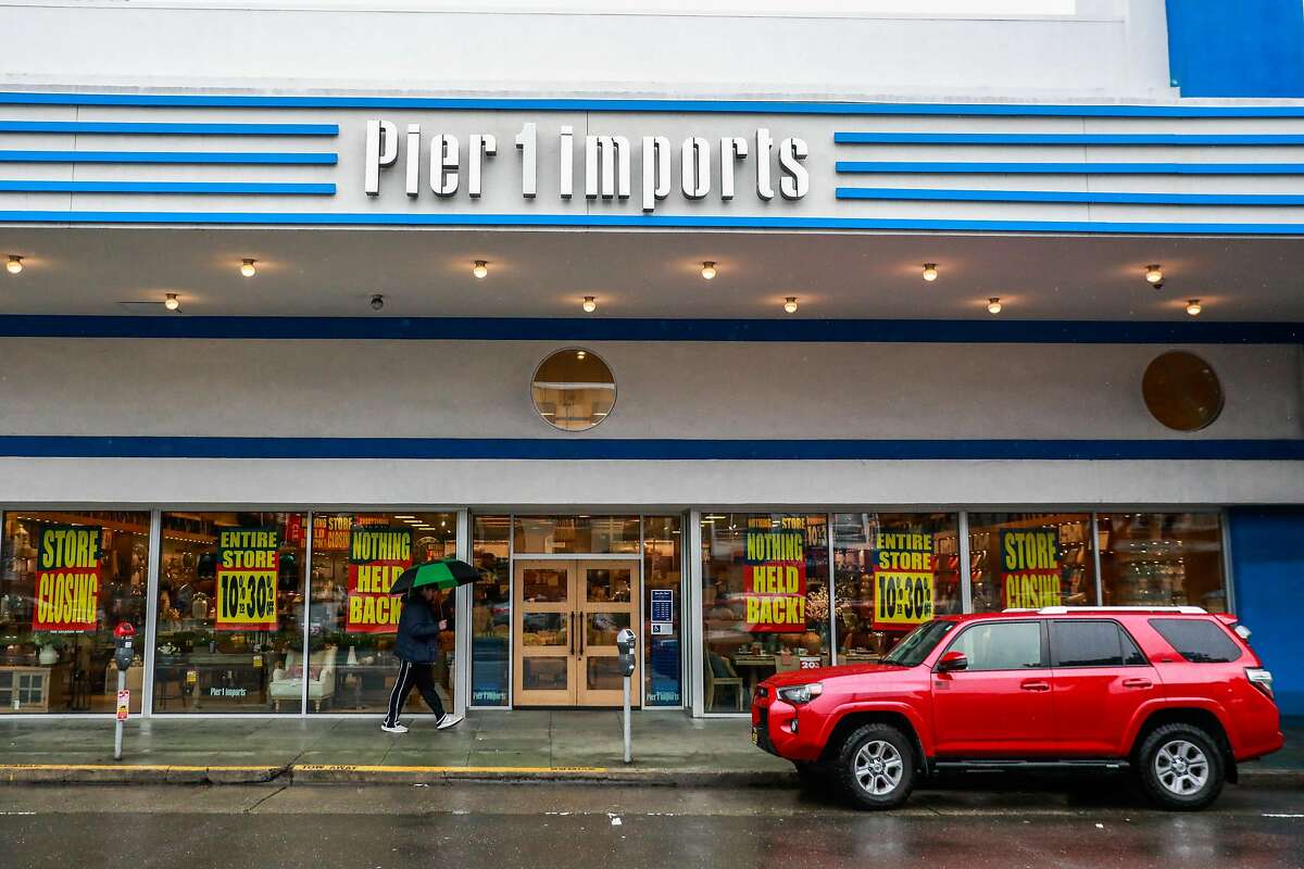 The exterior of store Pier 1 Imports which plans to close hundreds of stores nationwide on Thursday, Jan. 16, 2020 in San Francisco, California.