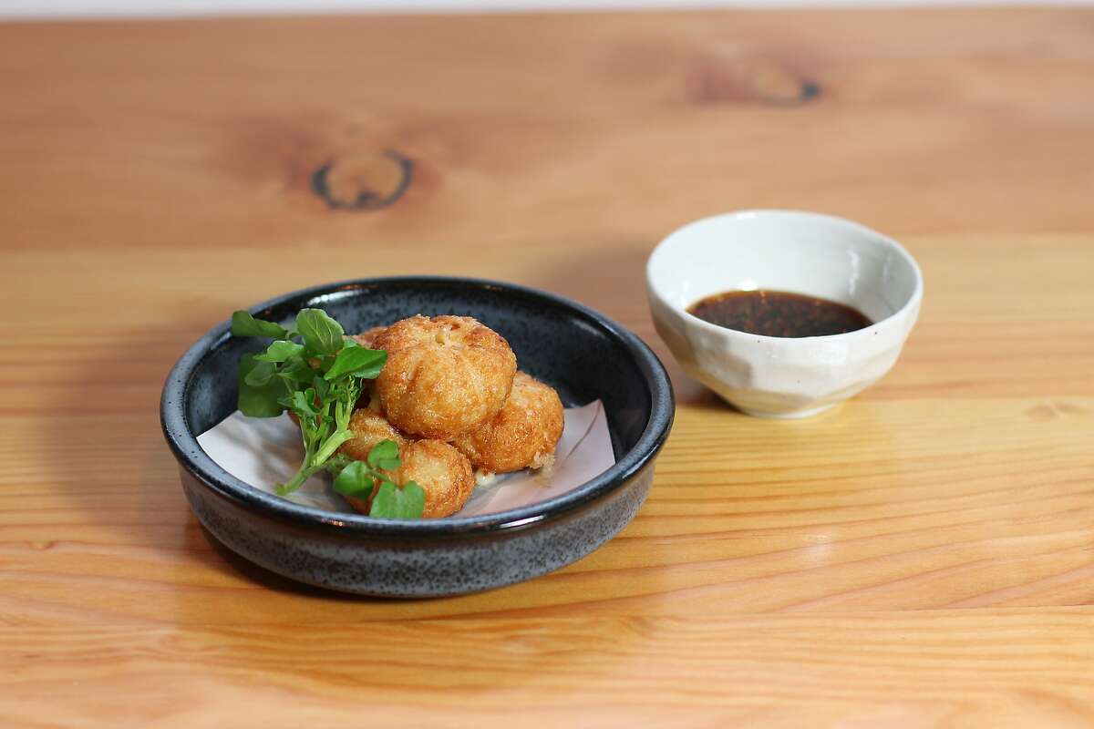 Fish & Bird�Sousaku Izakaya turns cod into fish cakes and stuffs them with cheese curds for a playful snack.