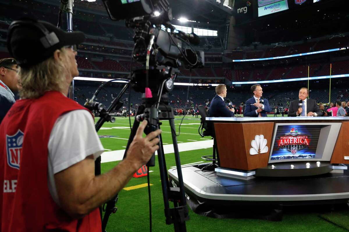 An October 2018 broadcast of NBC’s “Football Night in America” in Houston. With Comcast launching this year its new Peacock streaming service featuring NBCUnversal content, the conglomerate did not state immediately its plans for adding Sunday Night Football to Peacock.