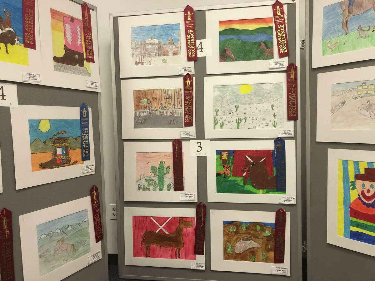 Huffman ISD displays students' rodeo art