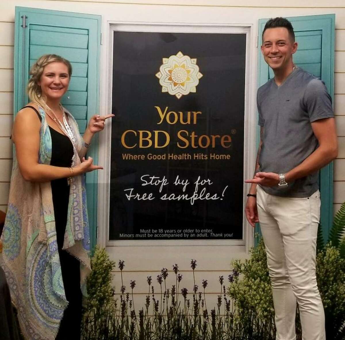 Clayton Percy, domestic franchisee director, right, and Jillian Shipchack, events coordinator, for Your CBD Stores, opened the first Connecticut-based Your CBD Store in Milford during June, 2018. There are now 22 stores in the state, with ten leases pending.