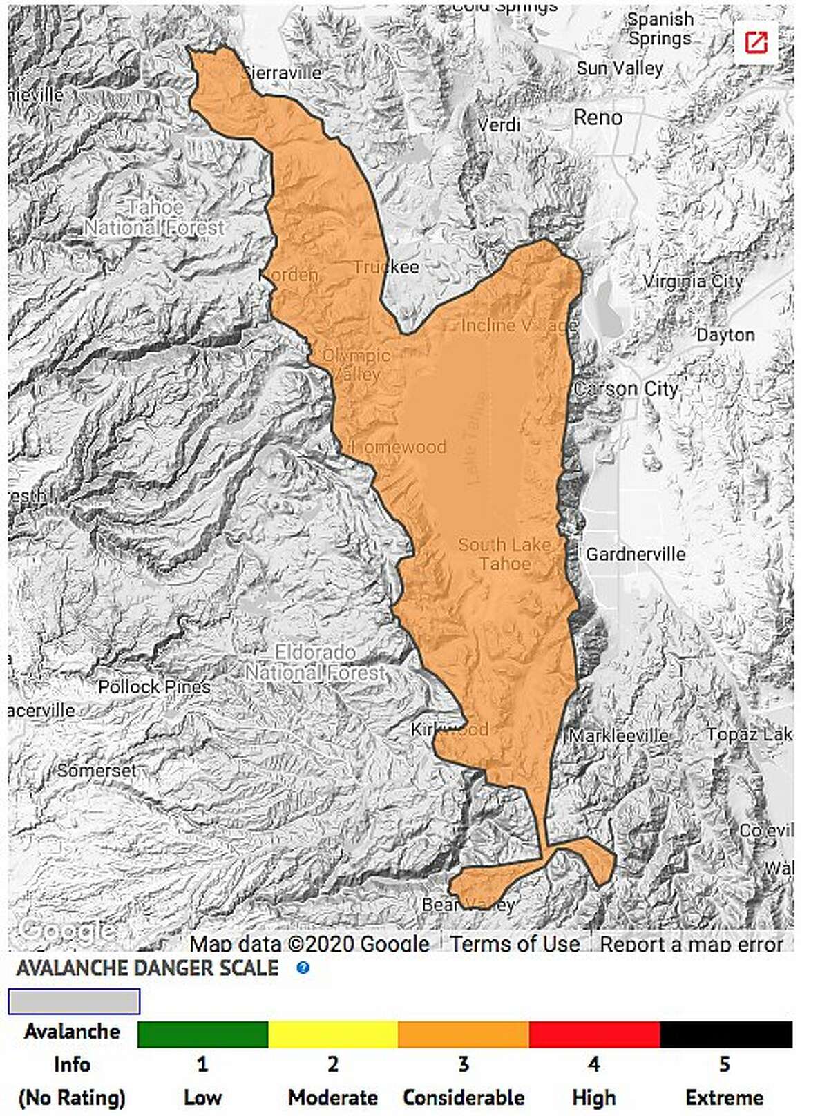 Avalanche danger rated ‘considerable’ in Tahoe back country