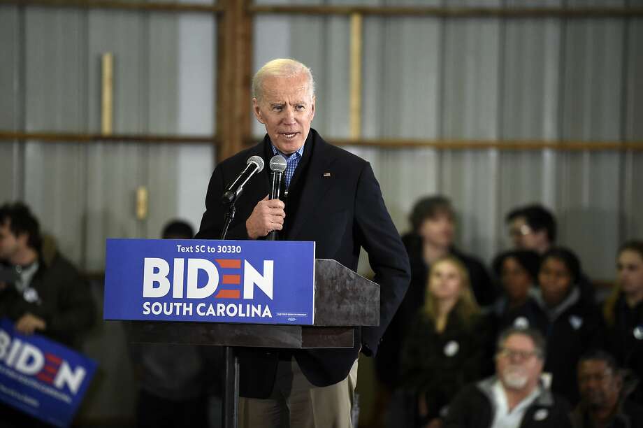 Democratic presidential candidate and former Vice President Joe Biden speaks at an oyster roast campaign event on Sunday, Jan. 19, 2020, in Orangeburg, S.C. (AP Photo/Meg Kinnard) Photo: Meg Kinnard, Associated Press