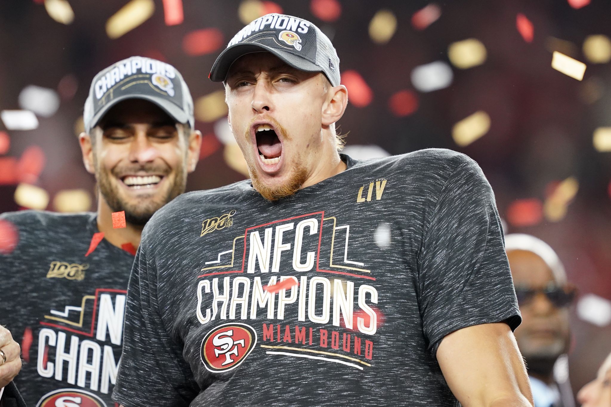 San Francisco 49ers NFC Championship Gear, 49ers NFC Champs Game Shirts,  Hats