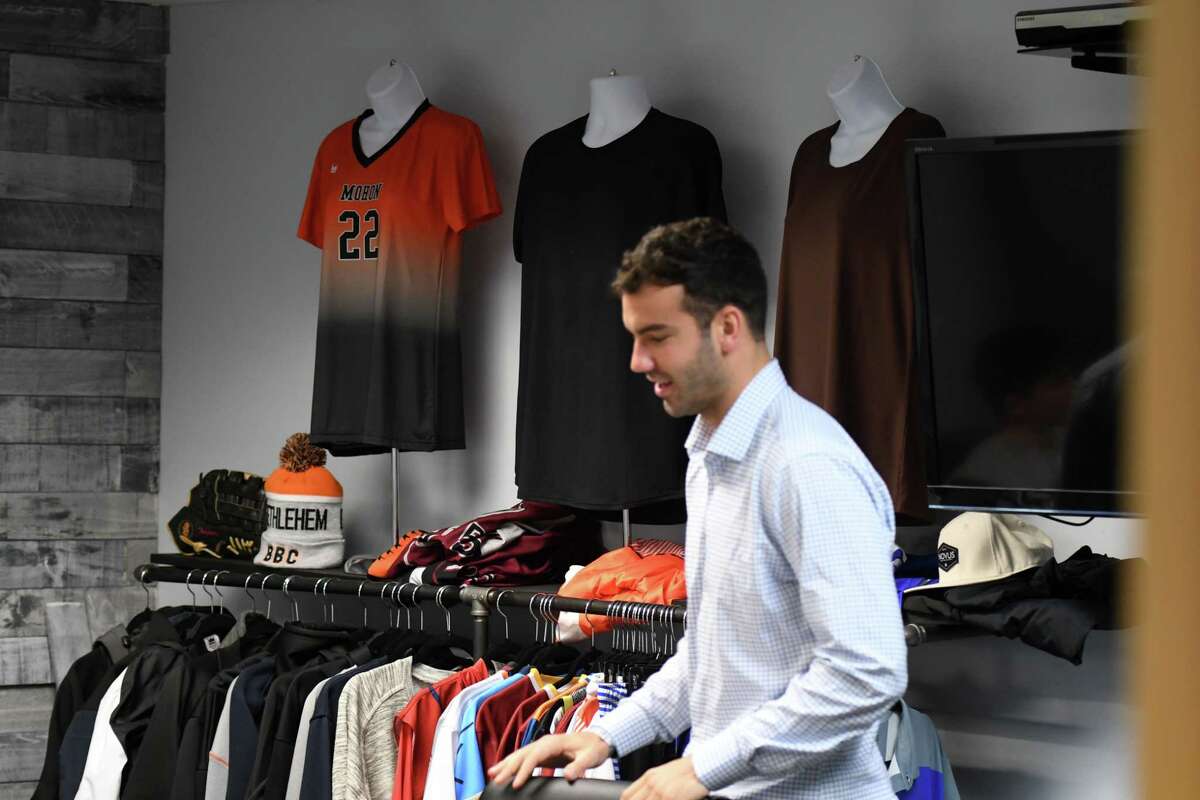 The Bernardo, Goldstein & Quinn bail bondsman agency is branching out into the clothing business to help offset losses in the wake of New York's bail reform law on Friday, Jan. 17, 2020, in Colonie, N.Y. (Will Waldron/Times Union)