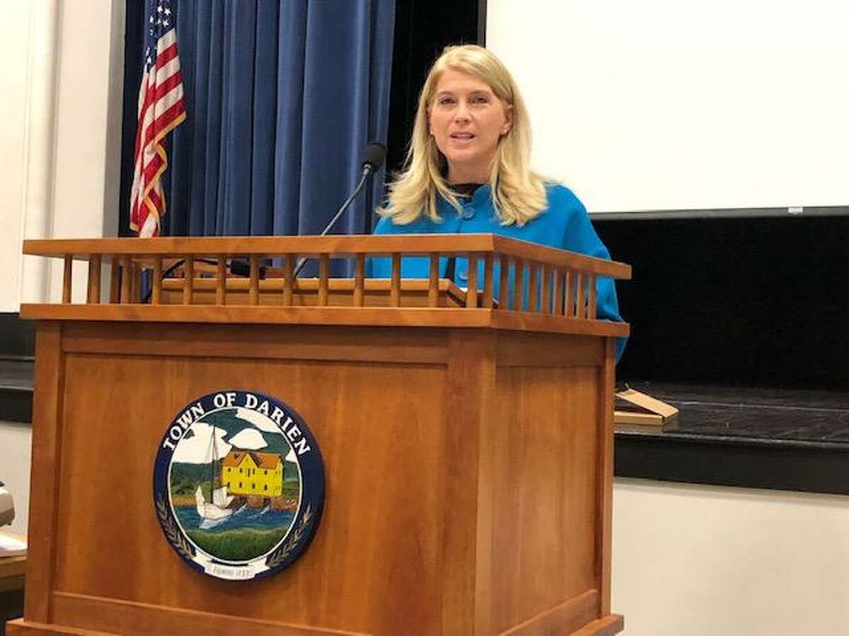 Darien First Selectman Jayme Stevenson says the fines recently imposed by Gov. Ned Lamont regarding COVID-19 mask mandates and gather size limits might be approaching government overreach.