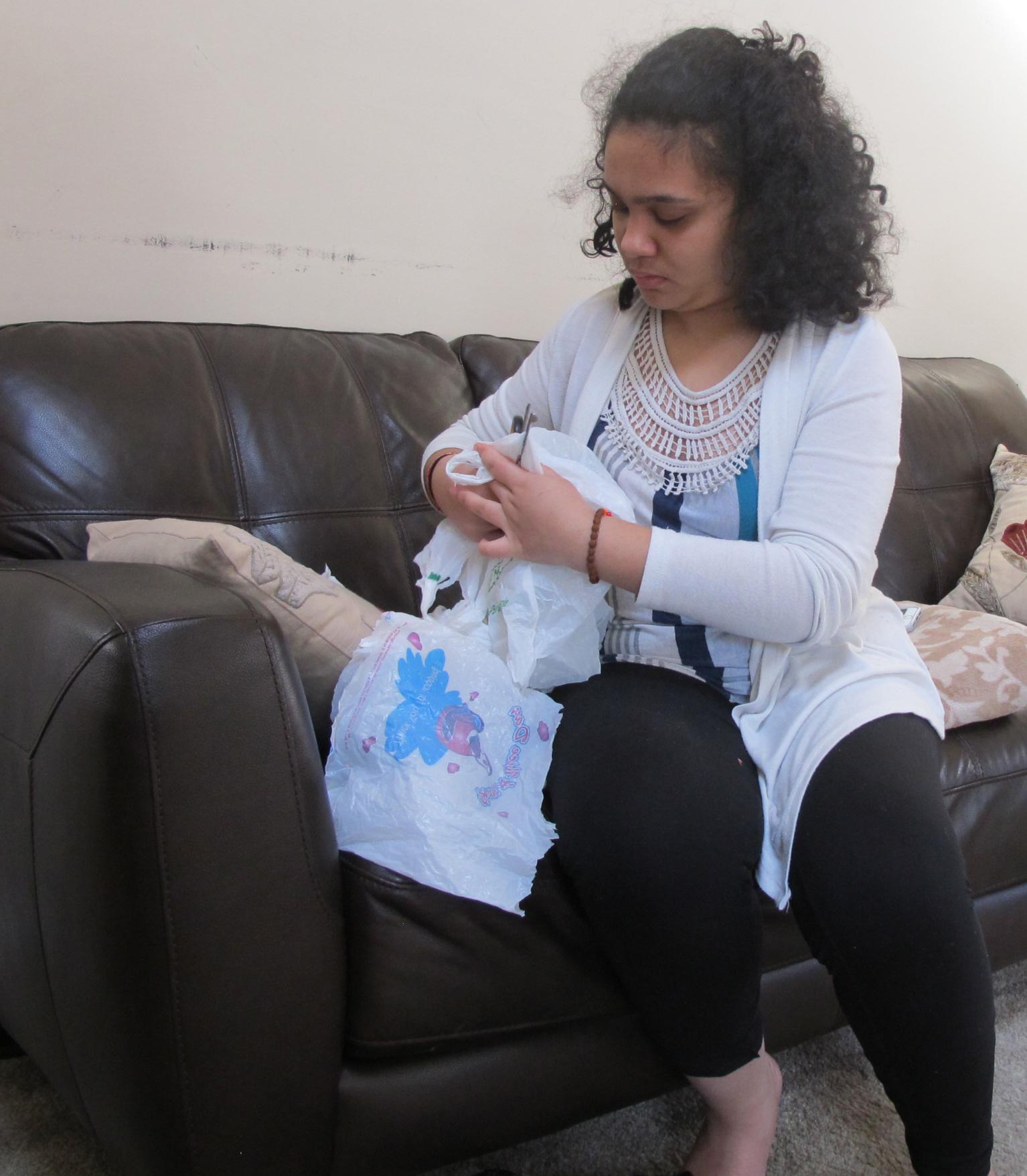 Danbury student turns plastic bags into mats for homeless