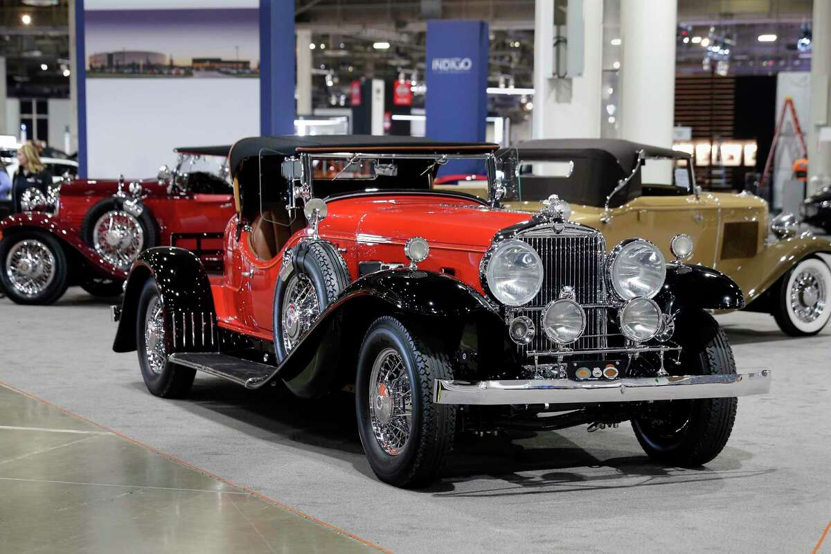 A classic Stutz DV-32 waits to go to it’s exhibit area during set up for the Houston Auto Show at the NRG Center Monday, Jan. 20, 2020 in Houston, TX.