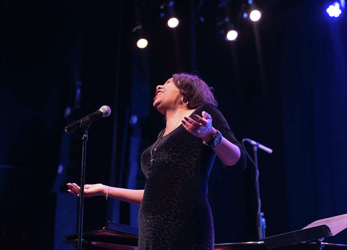 Kimberly Wilson sang His Eye is On The Sparrow at a celebration of Dr. Martin Luther King on Monday, Jan. 20, 2020 at the Ridgefield Playhouse in Ridgefield, Conn. Kimberly Wilson sang His Eye is On The Sparrow at a celebration of Dr. Martin Luther King on Monday, Jan. 20, 2020 at the Ridgefield Playhouse in Ridgefield, Conn.