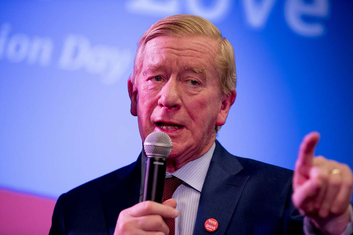 Republican presidential candidate former Massachusetts Gov. Bill Weld speaks at a the Faith, Politics and the Common Good Forum at Franklin Jr. High School, Thursday, Jan. 9, 2020, in Des Moines, Iowa. (AP Photo/Andrew Harnik)