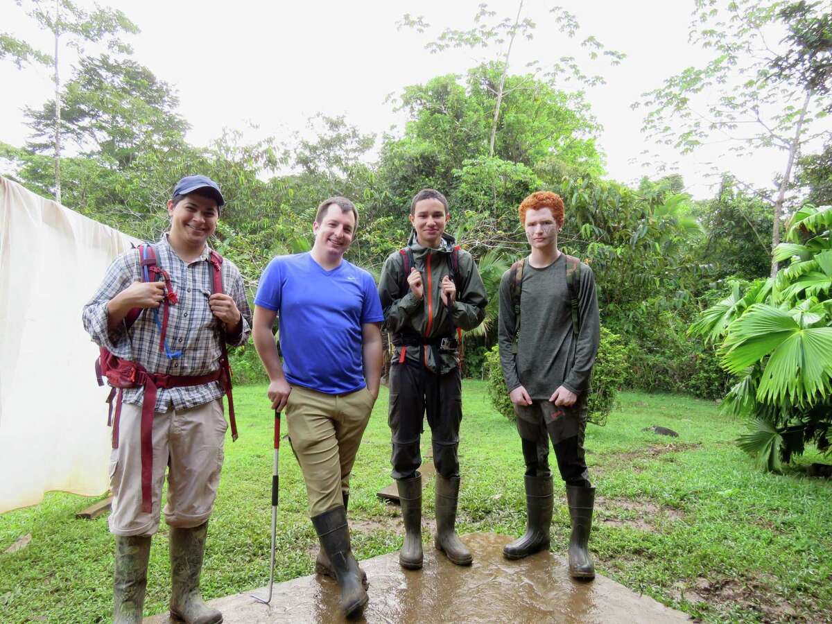 Students and staff at Marvelwood School in Kent are on a trip to Panama to conduct scientific research, community outreach, and international exploration. Above, Oliver Sanchez, second from right, participates in last year's trip to Panama.