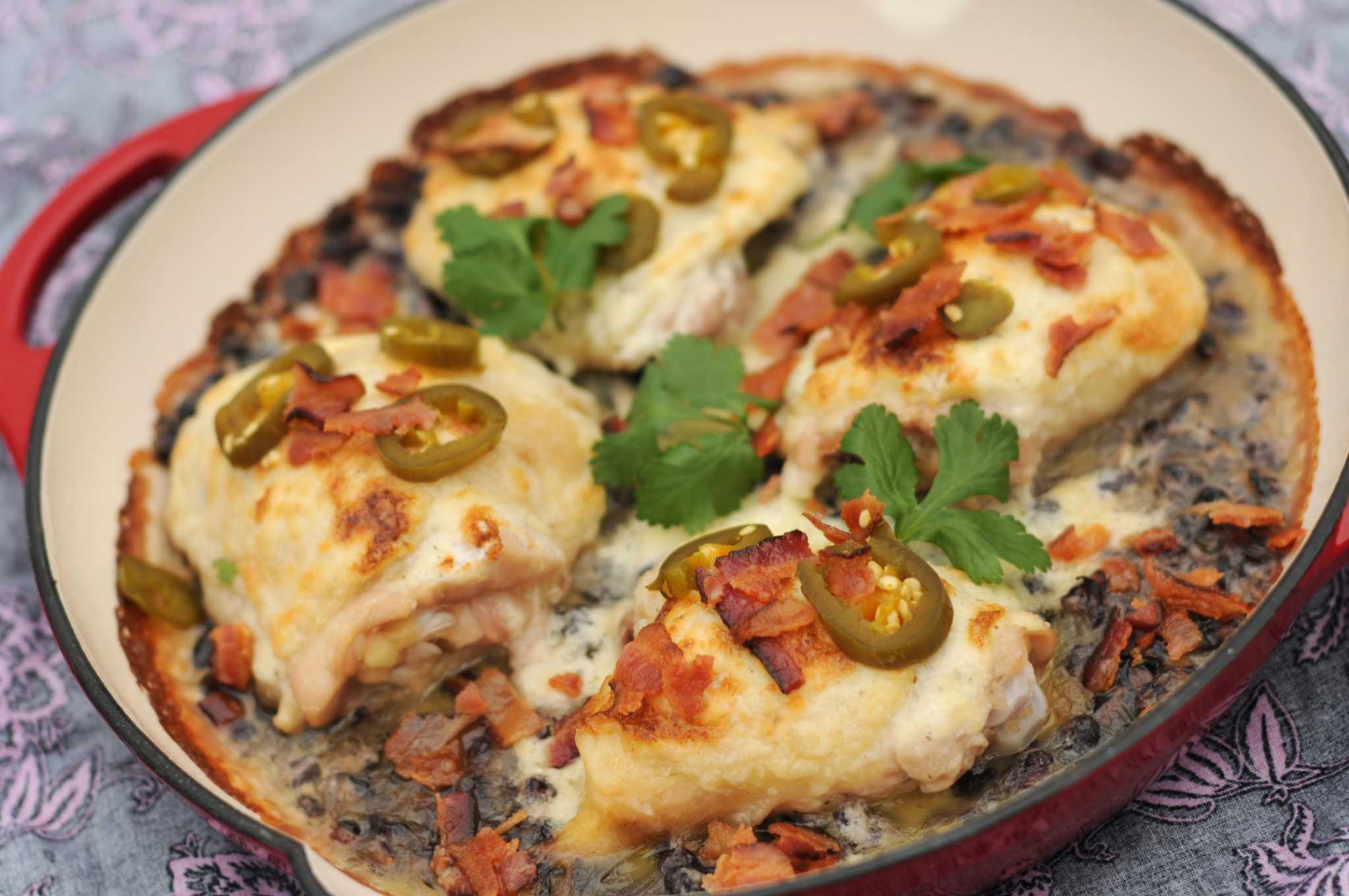 Recipe Cheesy Ranch Dressing Chicken and Black Beans