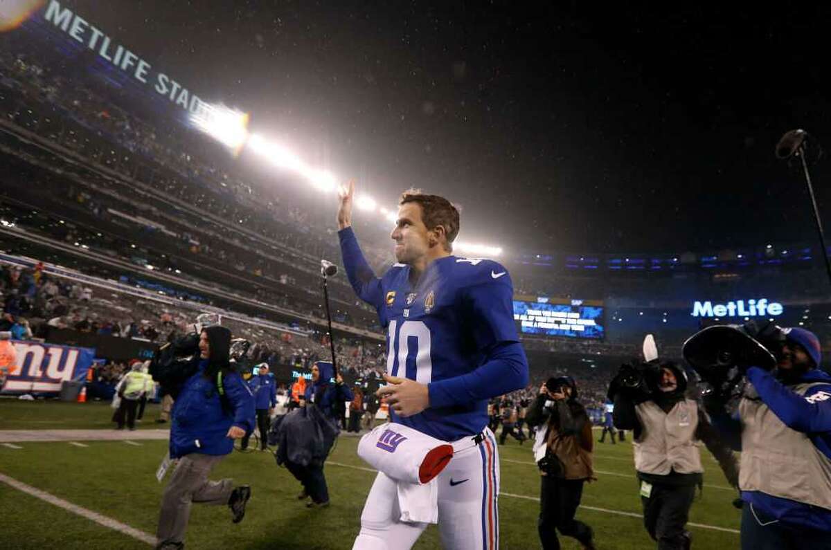 Giants quarterback Eli Manning, who won two Super Bowl rings