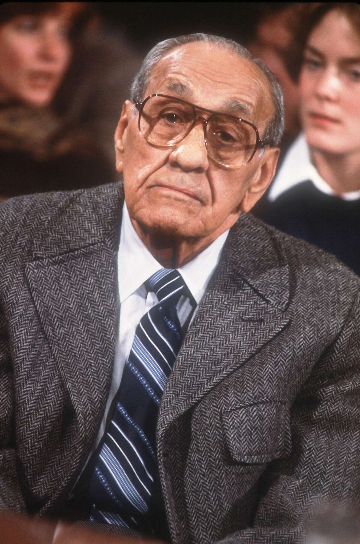 376152 01: Anthony Accardo testifies before the Senate Government Affairs Committee November 17, 1984 in Washington, DC. Accardo is being investigated on labor racketeering within the Hotel Employees and Restaurant Employees International Union. (Photo by Cynthia Johnson/Liaison)
