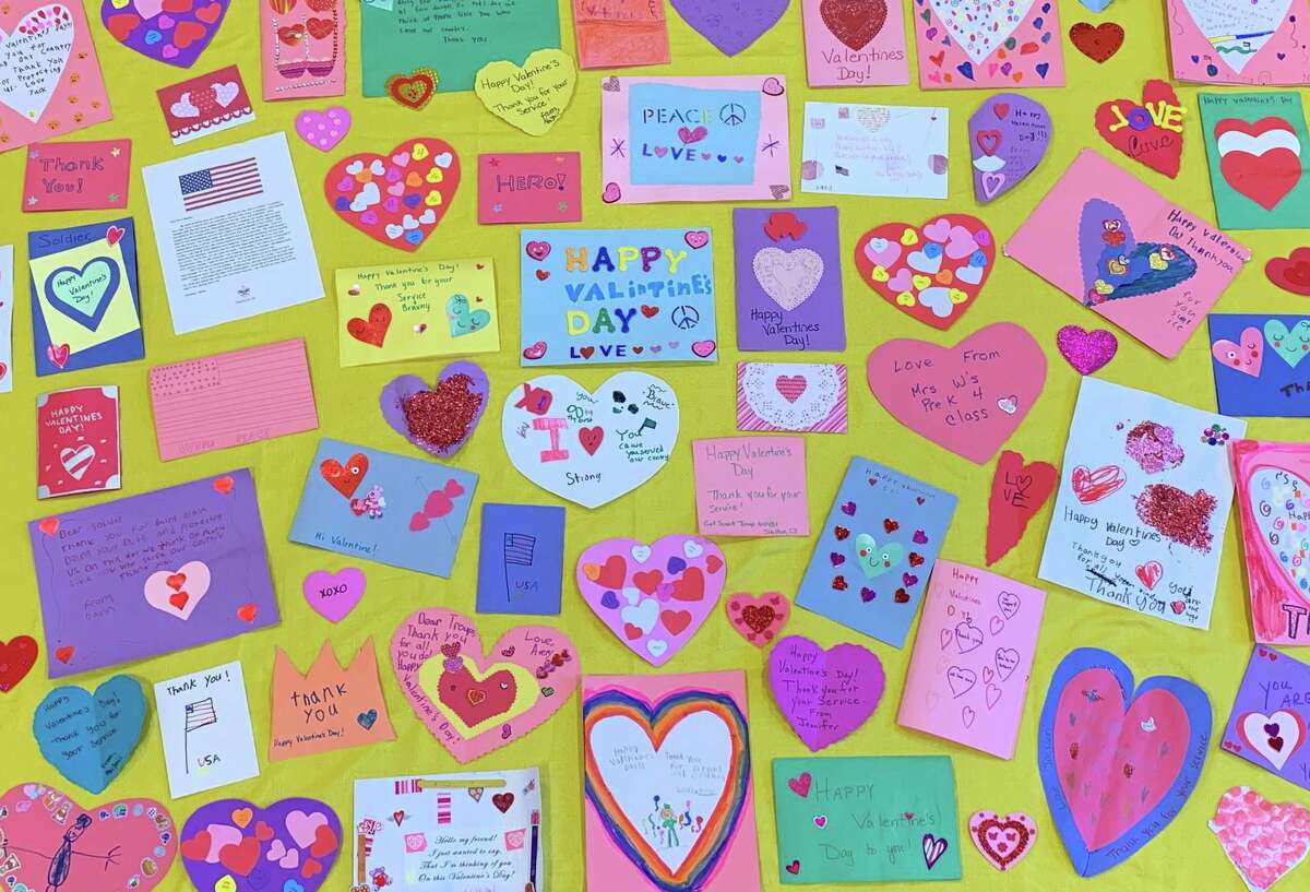 Congressman Jim Himes encourages his constituents to make valentines that will be delivered to veterans in the Fourth District.