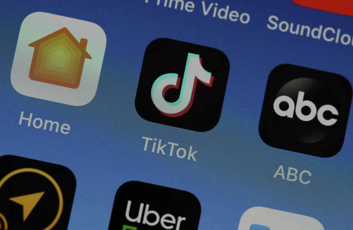 File photo: A photo illustration of the TikTok app, displayed on an iPhone.