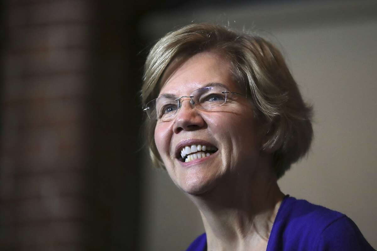 Democratic presidential candidate Sen. Elizabeth Warren, D-Mass., smiles during a campaign stop in Dover, N.H., Friday, Jan. 10, 2020. (AP Photo/Charles Krupa)