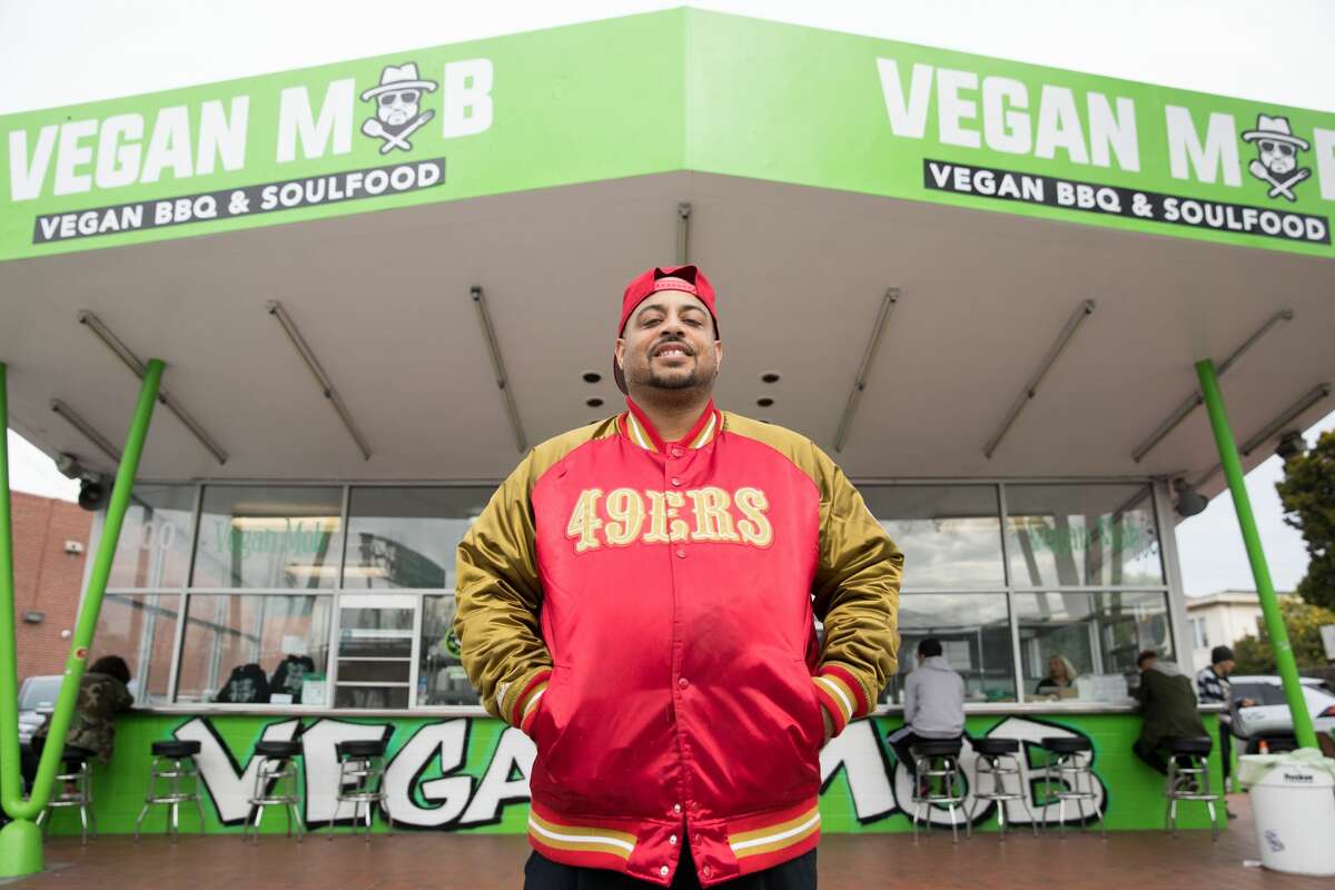 Toriano Gordon is the owner of Vegan Mob in Oakland. Gordon recently filmed a commercial for his restaurant with actor Danny Glover, who is a regular customer.