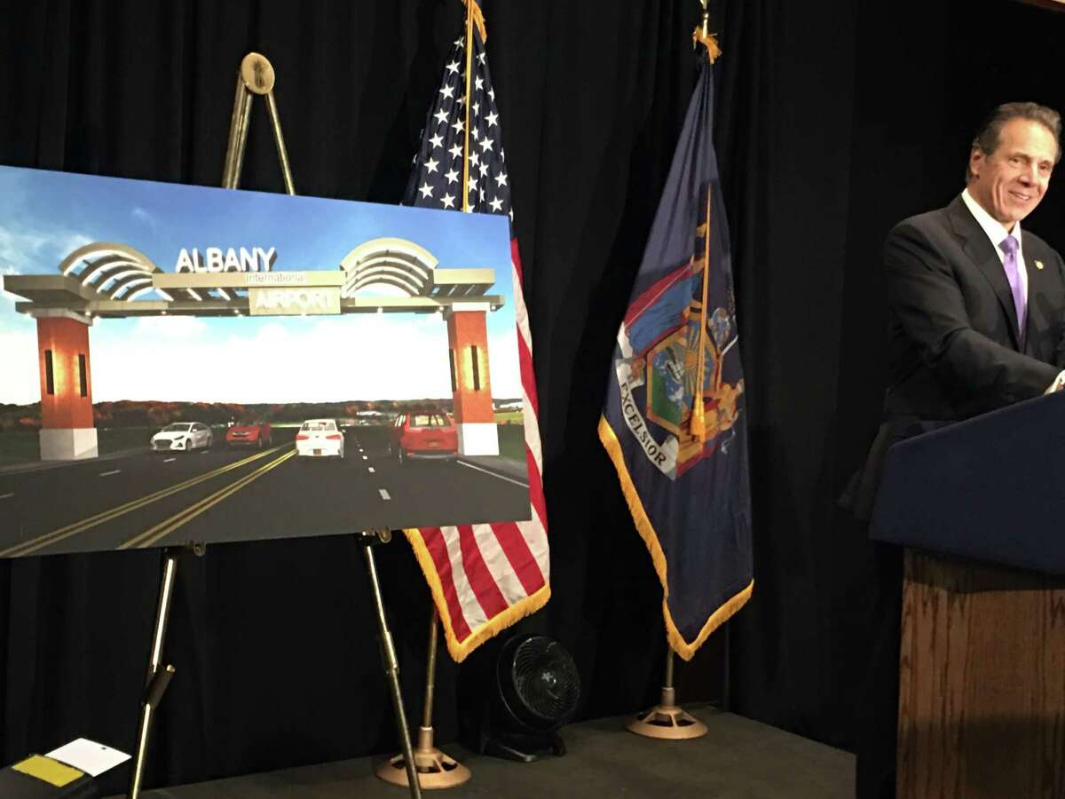 The Albany County Airport Authority is moving ahead with a massive welcome sign that will span Albany Shaker Road at Northway Exit 3.