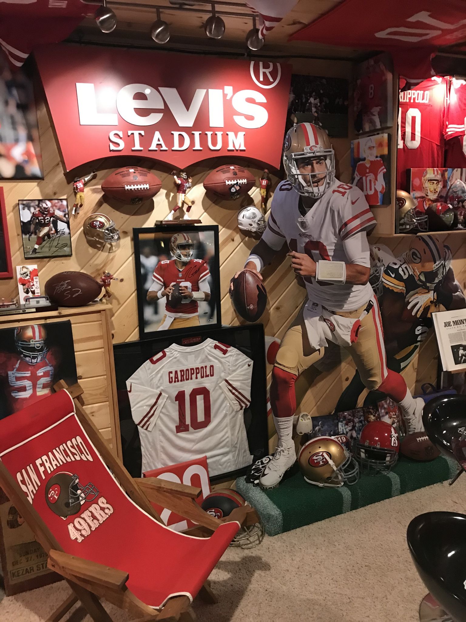 A lifelong 9ers fan growing up in Canada it's not easy getting gear. But  for fathers day my family sprung this bad on me for my man cave. : r/49ers