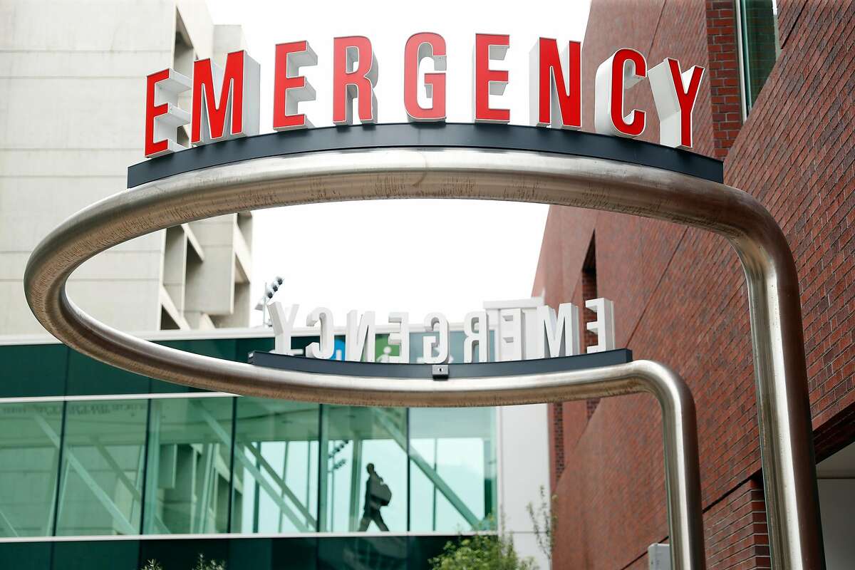 Emergency room entrance at San Francisco General Hospital in San Francisco, Calif., on Thursday, January 23, 2020.