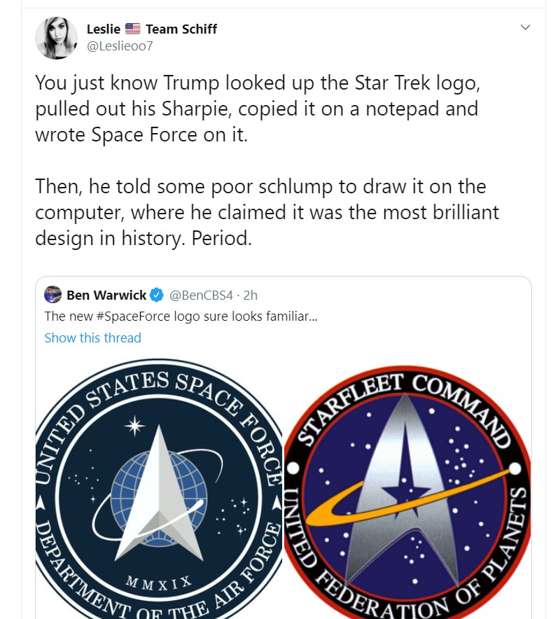 Why The Space Force Logo Looks Like Star Trek, And Star Trek Looks