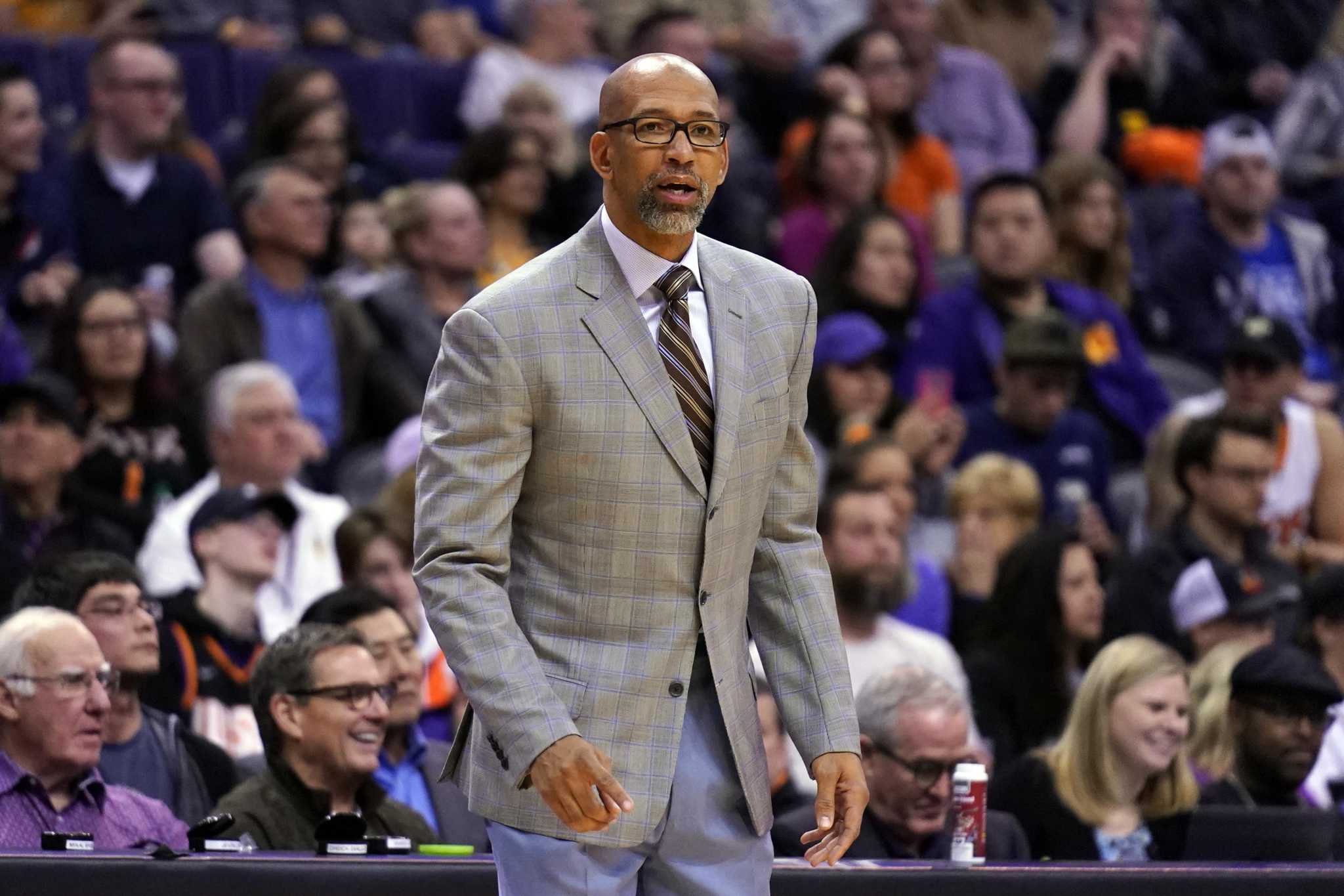 Phoenix Suns coach Monty Williams was comforted by San Antonio Spurs ...