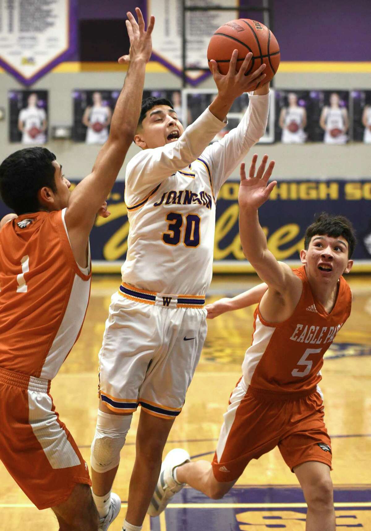 Ramon Anguiano scored 12 points in LBJ’s 101-85 win over Eagle Pass on Friday.