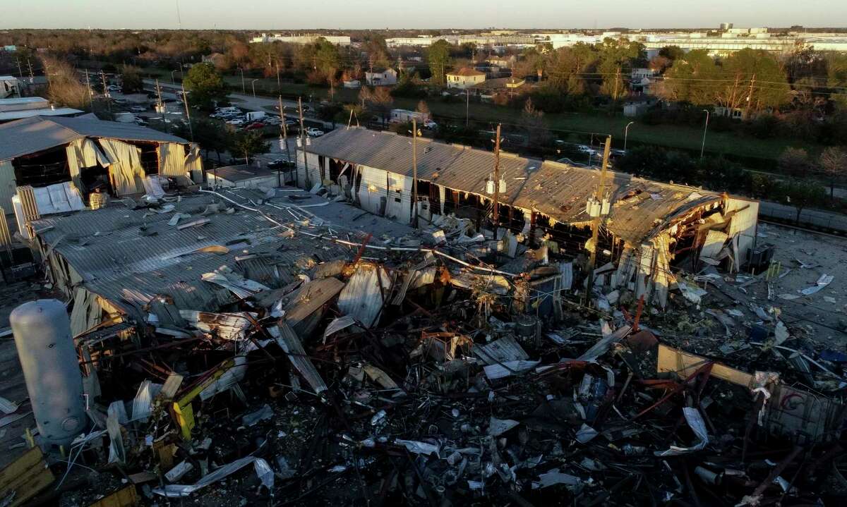 An explosion at Watson Grinding and Manufacturing rocked northwest Houston early on Jan. 24, 2020. Three people died and hundreds of homes were damaged in the blast.