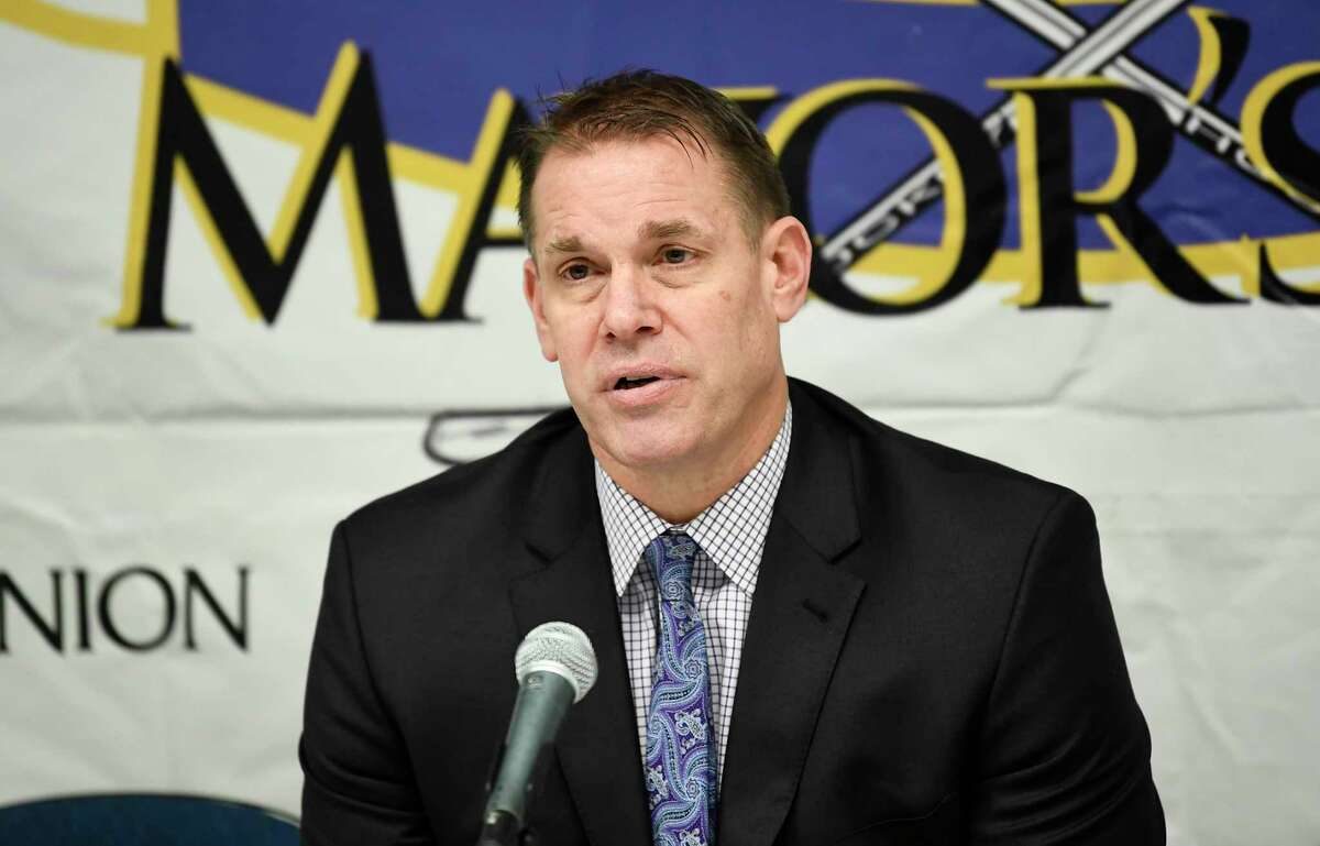 Union hockey coach Rick Bennett said his team is happy to be practicing, and hopes to play games this season. (Hans Pennink / Special to the Times Union)