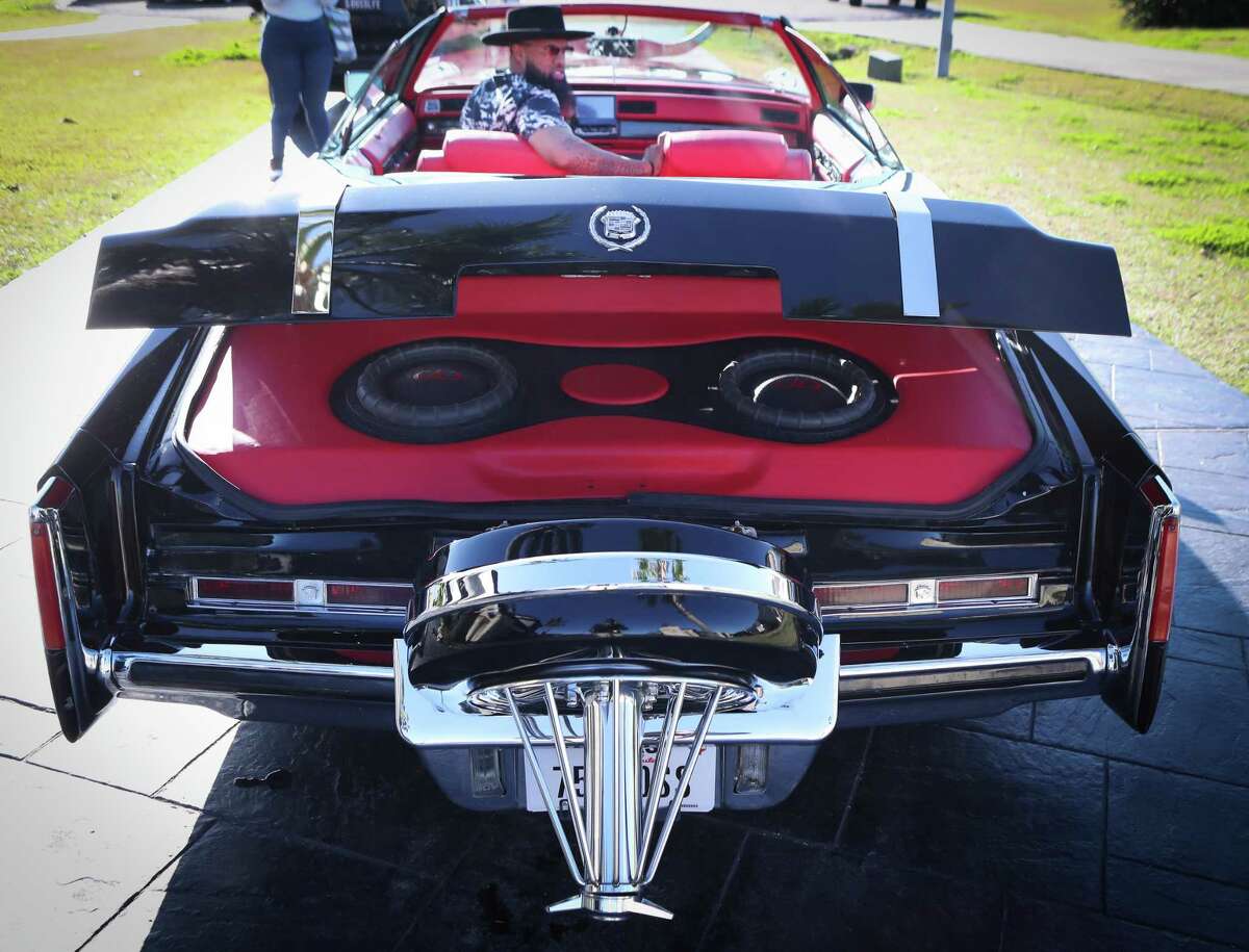 Rapper Slim Thug has a rare car collection, his favorite car is the called "The Mack" a 1959 Cadillac coupe that features a incredible sound system Friday, Jan. 24, 2020, in Pearland.