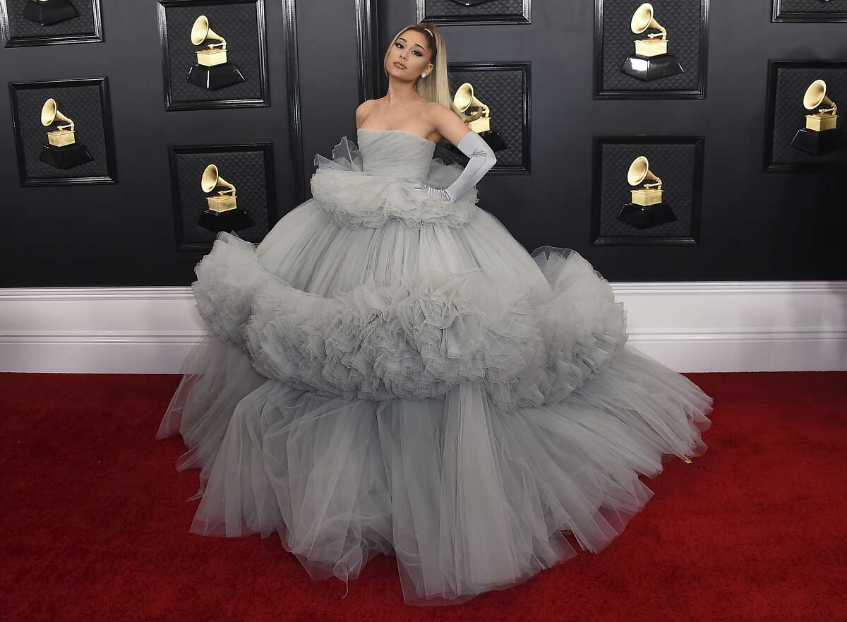 Ariana Grande arrives at the 62nd annual Grammy Awards at the Staples Center on Sunday, Jan. 26, 2020, in Los Angeles. (Photo by Jordan Strauss/Invision/AP)