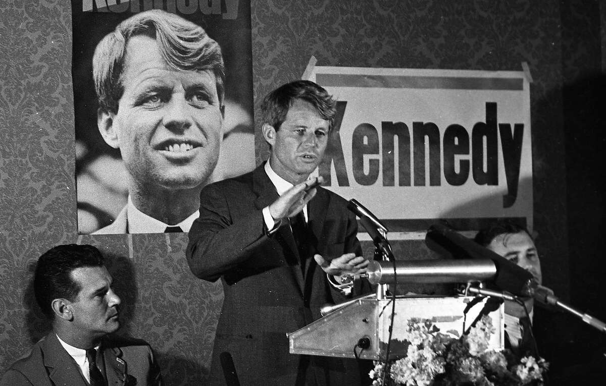 Robert F. Kennedy visits Chinatown on his way to Fisherman's Wharf on a campaign stop June 3, 1968 Presprimaries