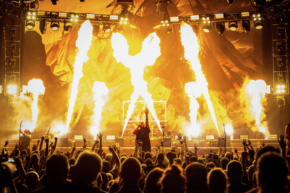 Disturbed, shown playing at Saratoga Performing Arts Center in 2016, is slated to return to SPAC this summer.