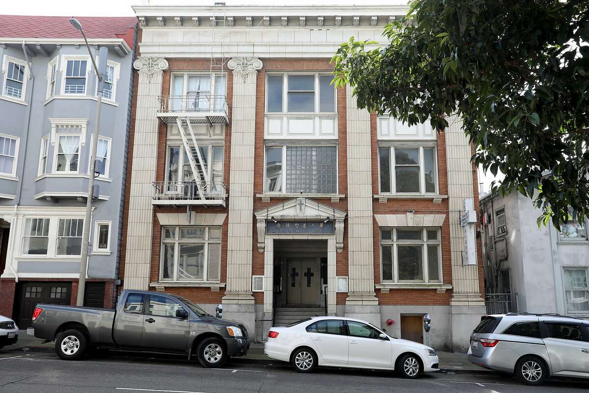 View of 1535 Jackson St. seen on Monday, Jan. 27, 2020, in San Francisco, Calif.. JPMorgan is committing $22 million for Bay Area housing, including helping fund the renovation of affordable housing at 1535 Jackson St.