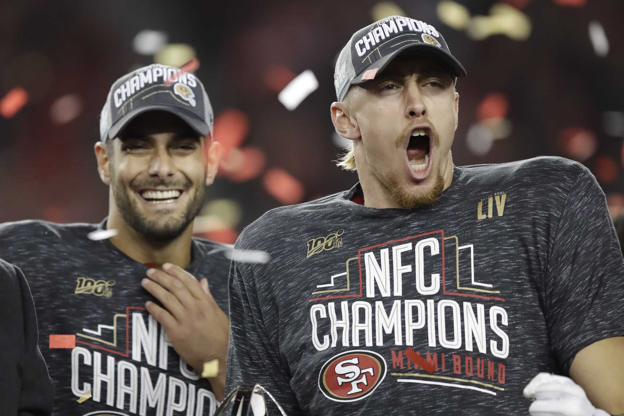 49ers' George Kittle wears famous Jimmy Garoppolo on his shirt