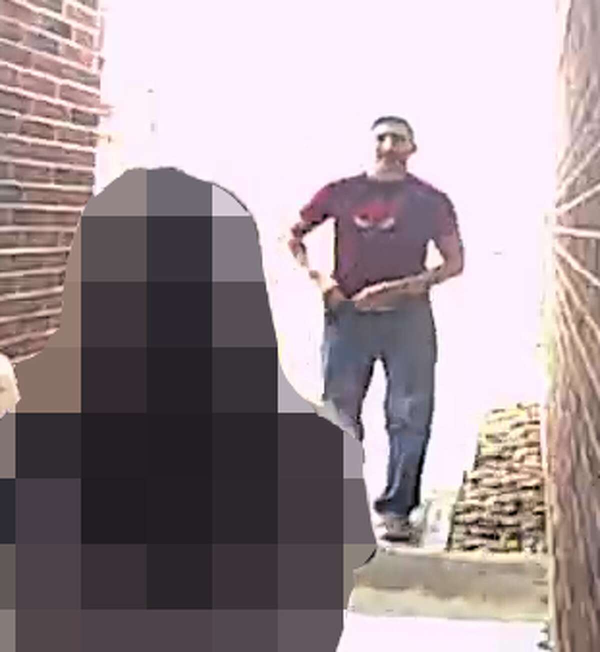 A man who allegedly sexually assaulted a child in League City is seen on home surveillance camera Dec. 8, 2019. Anyone with information is urged to call League City police detective Tisdale at 281-338-4189 or Houston Crime Stoppers at 713-222-TIPS (8477).