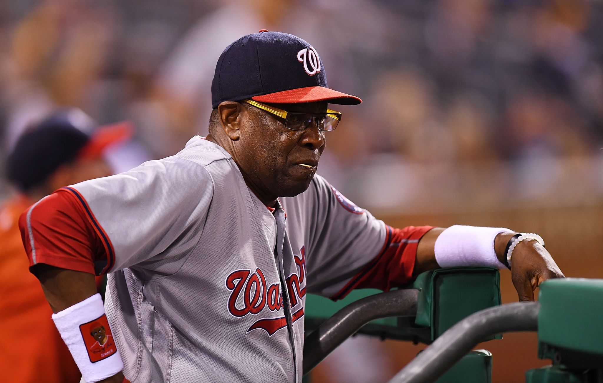 Houston Astros manager Dusty Baker and his wristbands as works of art