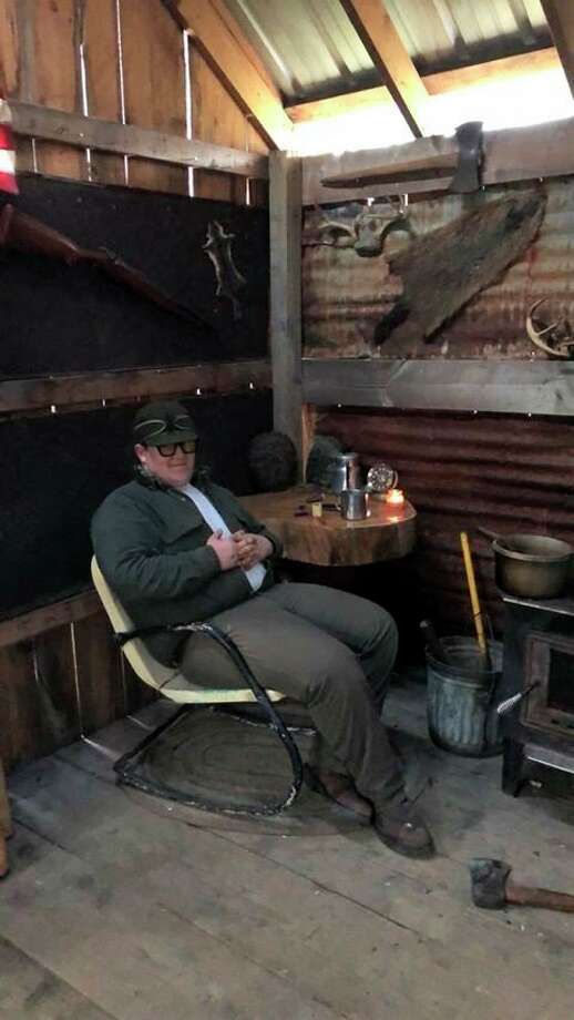 Engblom sits in his wood shop. He began using it when he was just 14 years old. (Courtesy photo)