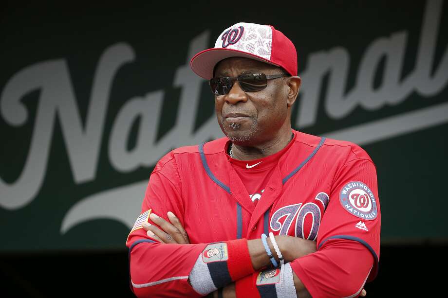 FILE- In this July 4, 2016, file photo, Washington Nationals manager Dusty Baker (12) stands in the dugout before a baseball game against the Milwaukee Brewers at Nationals Park in Washington. A person with knowledge of the negotiations said Tuesday, Jan. 28,2 020, that Baker, 70, is working to finalize an agreement to become manager of the Houston Astros. The person spoke on condition of anonymity because the deal has not yet been completed. (AP Photo/Alex Brandon, File) Photo: Alex Brandon, Associated Press
