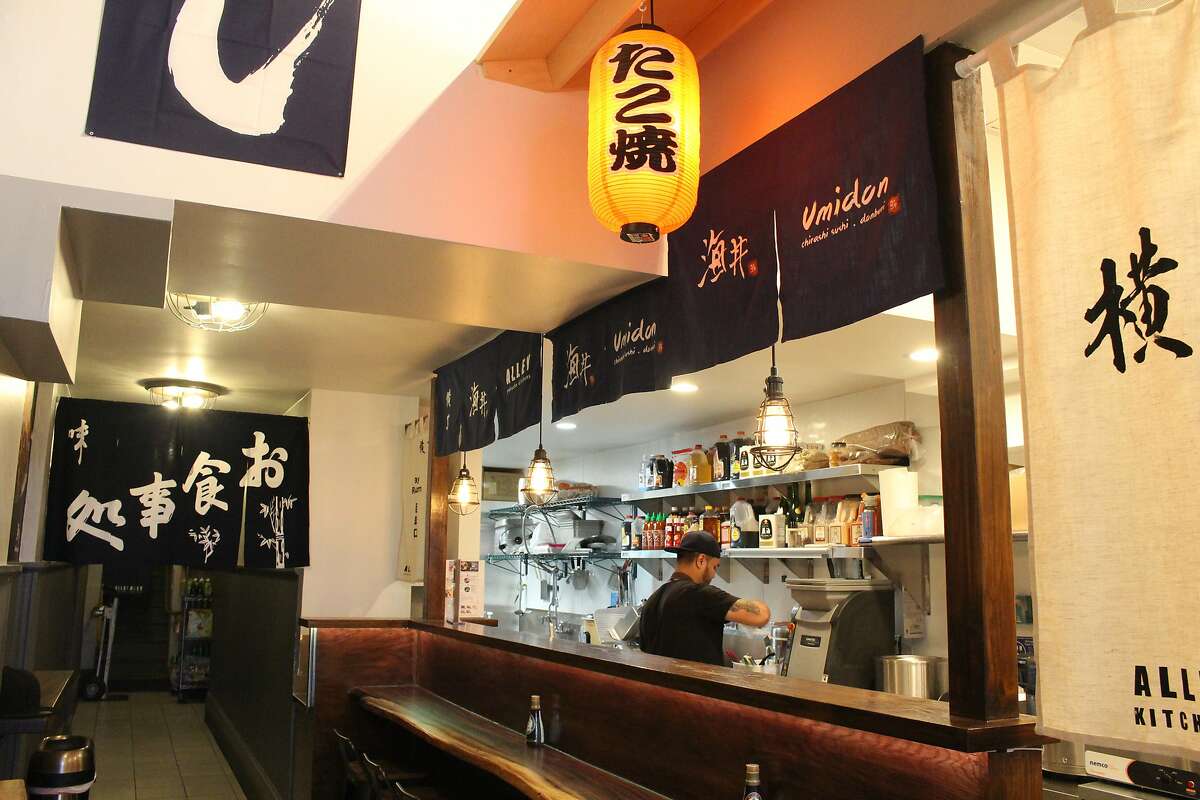 Alley Kitchens is a restaurant inspired by yokocho, food alleys in Japan. It is seen at 2309 Telegraph Ave., Berkeley.