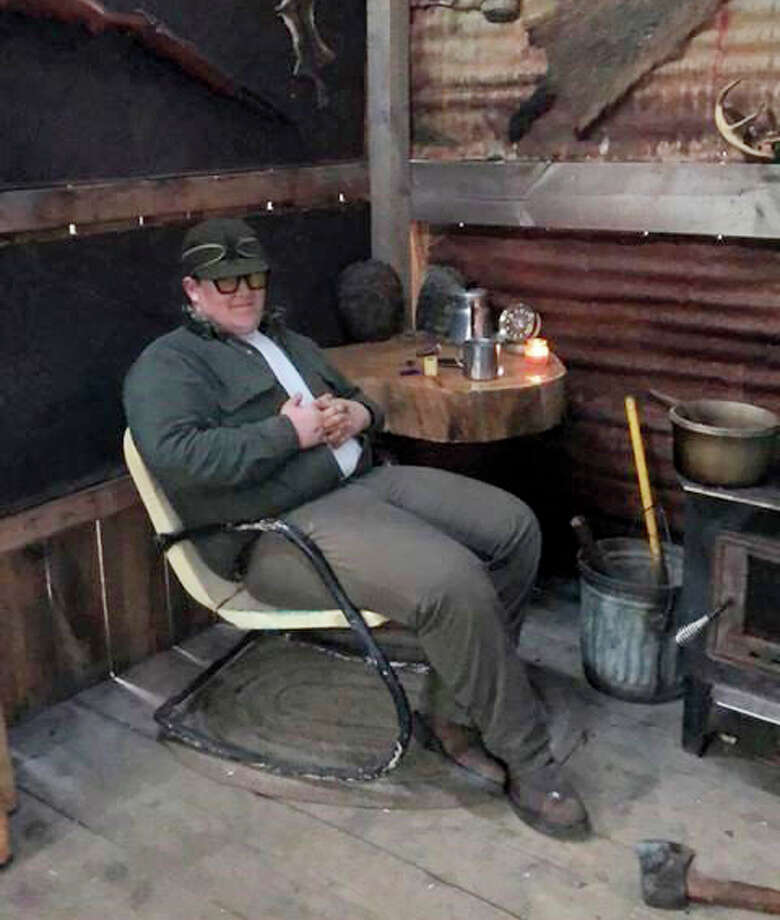 Engblom sits in his wood shop. He began using it when he was just 14 years old. Photo: Courtesy Photo