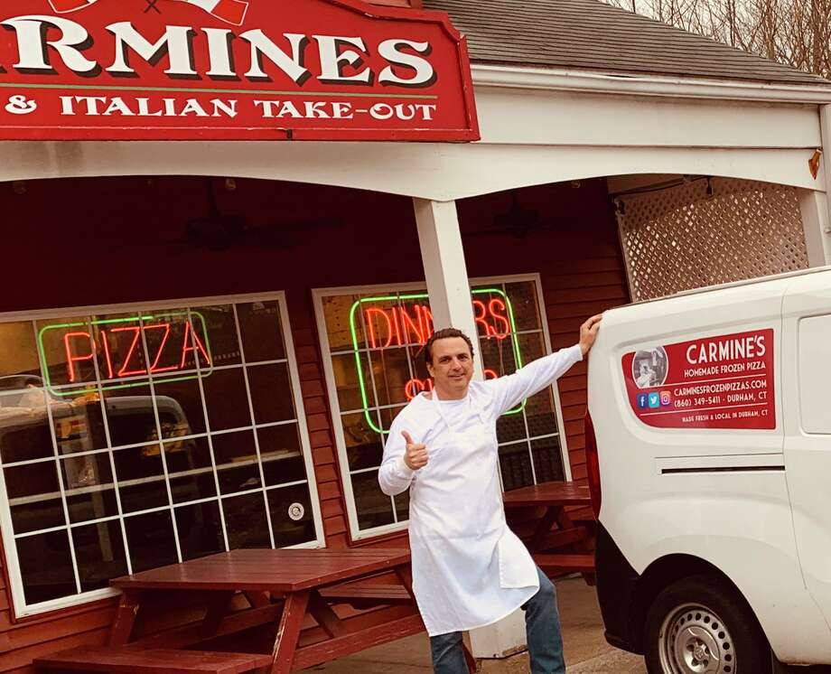 For nearly 18 years, Heath Andranovich, owner of Carmine’s Pizza &amp; Italian Takeout and Carmine’s Frozen Pizzas, has been creating his New Haven-style gourmet pies with locally sourced ingredients using his 100-year-old family recipe. Photo: Contributed Photo