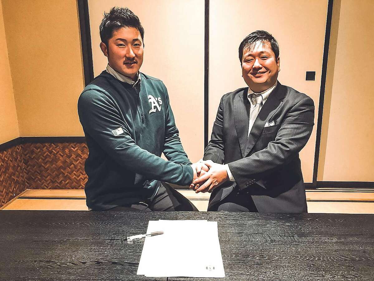 The Oakland Athletics are signing Japanese right-handed flame