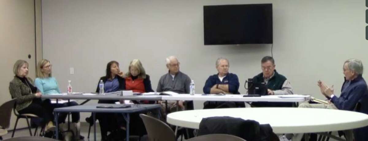 Pear Tree Point Beach Building Committee members discuss renovations at the beach.